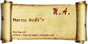 Marcu Azár névjegykártya